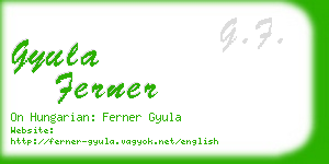 gyula ferner business card